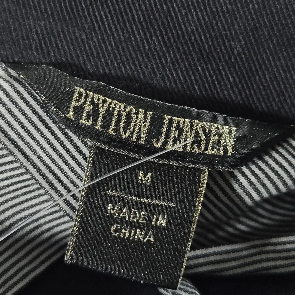 Peyton Jensen Jacket Blazer Womens One Button Gray Size Medium Cropped‎